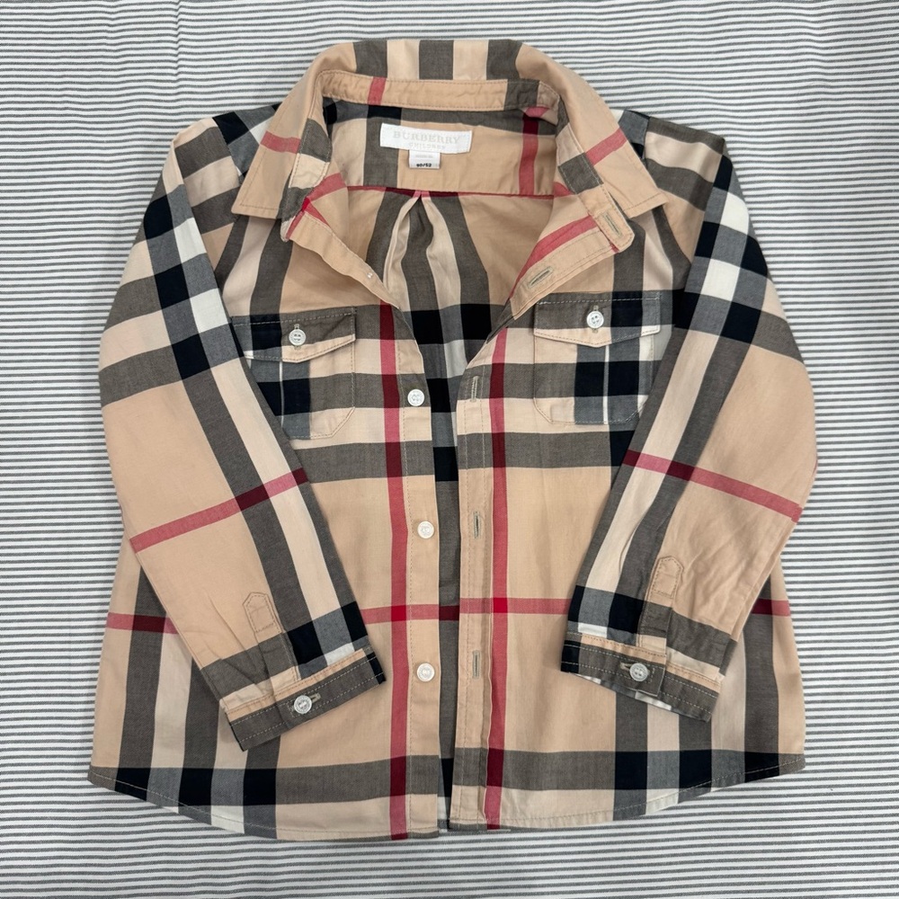 Burberry Kids Checkered Shirt - Beige, Black, Red